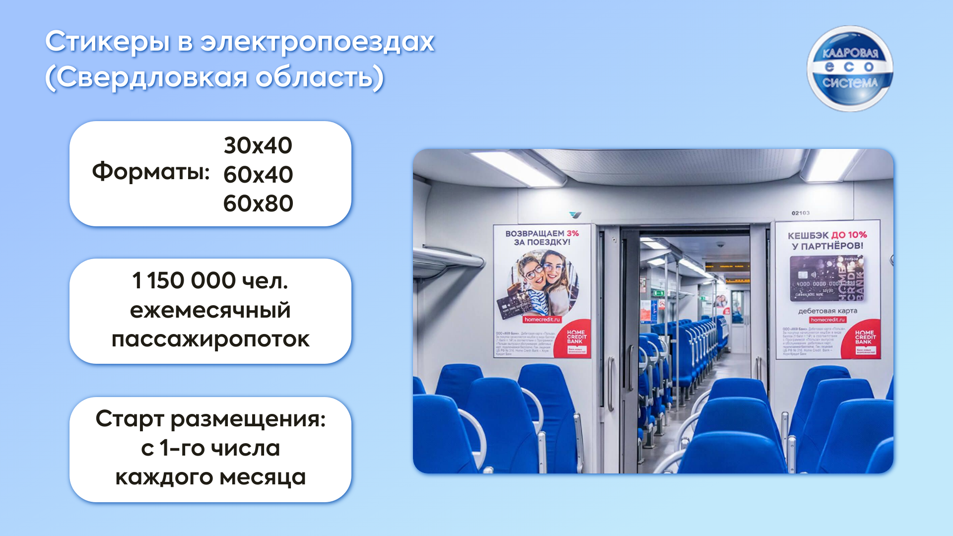 Стикеры в электропоездах